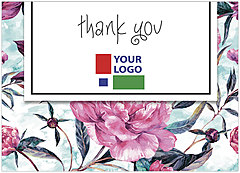 Floral Logo Thank You Card D8047D-V